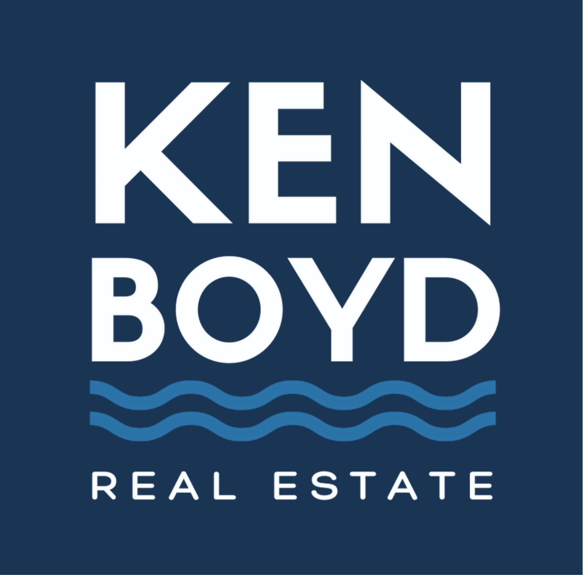 ken boyd real estate - stack logo white